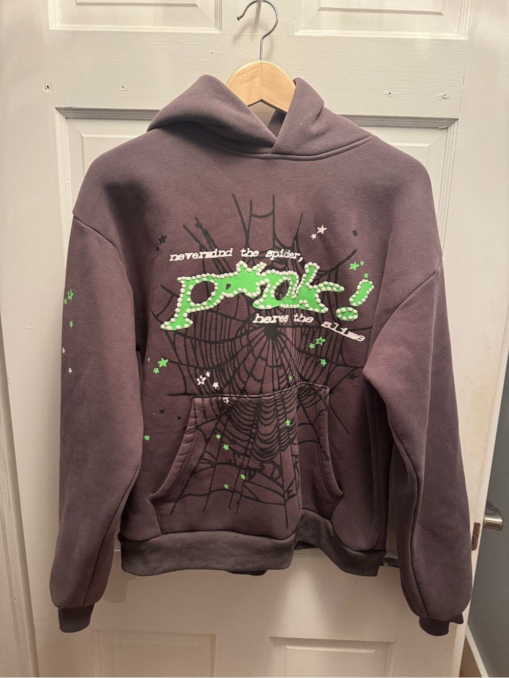 Spyder Gray Hoodie with Neon Green Graphic